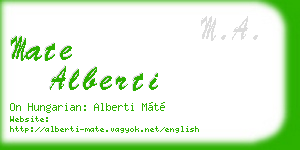 mate alberti business card